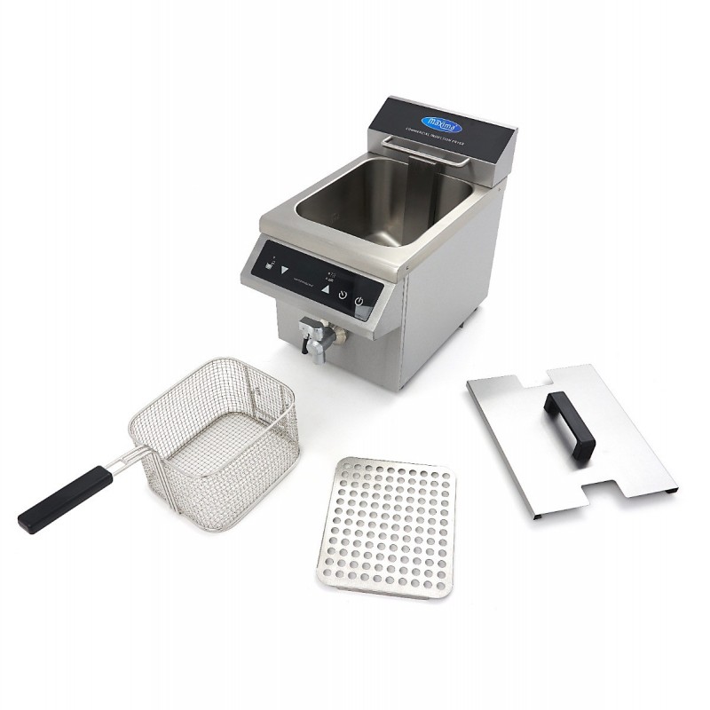 Comprar Freidora 8 litros 1 cesta inducción con grifo de vaciado en Pepebar