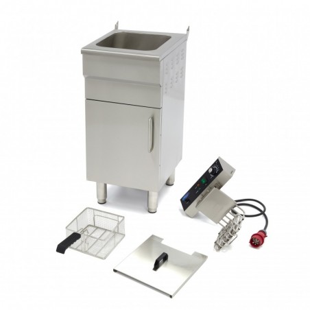 Comprar Freidora 16 litros 1 cesta con grifo de vaciado y soporte en Pepebar