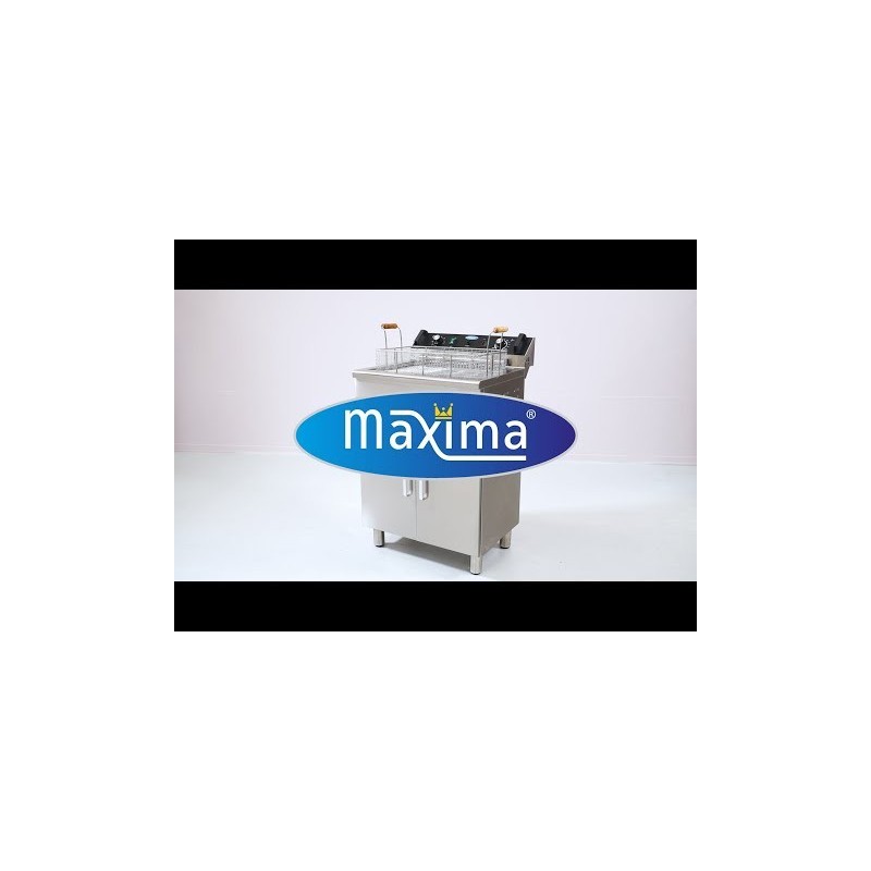 Comprar Freidora 2 x 16 litros 2 cestas con grifo de vaciado y soporte en Pepebar