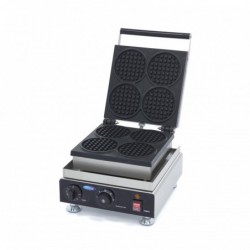 Gofrera profesional 4 gofres mini redondos