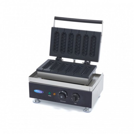 Comprar Gofrera industrial 6 hot dogs de maíz diseño diamante en Pepebar