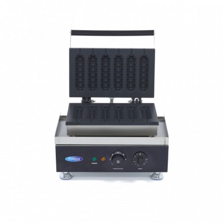 Comprar Gofrera industrial 6 hot dogs de maíz diseño diamante en Pepebar