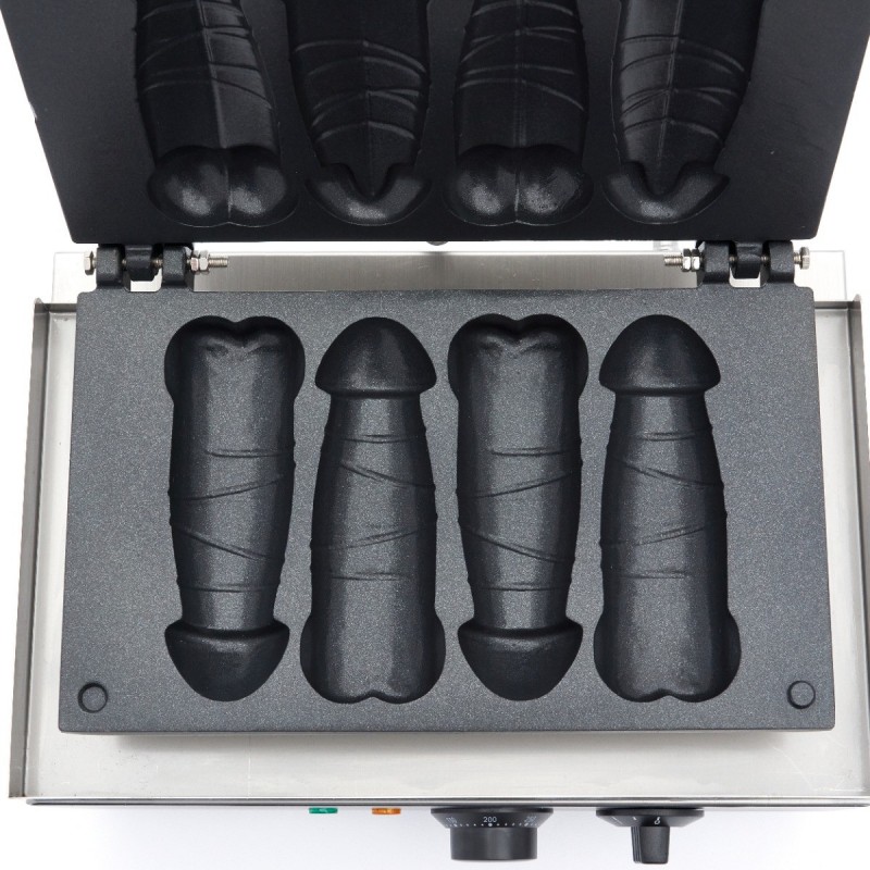 Comprar Gofrera industrial 4 gofres con foma de pene en Pepebar