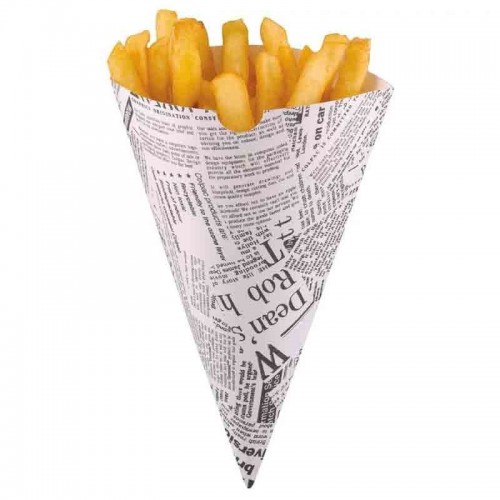 Comprar Cucurucho de papel antigrasa para fritos 1000 ud.  CE230 p&b en Pepebar