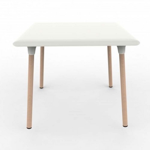 Comprar Mesa patas de madera 90x90 color blanco Wood New Flash WMNF en Pepebar