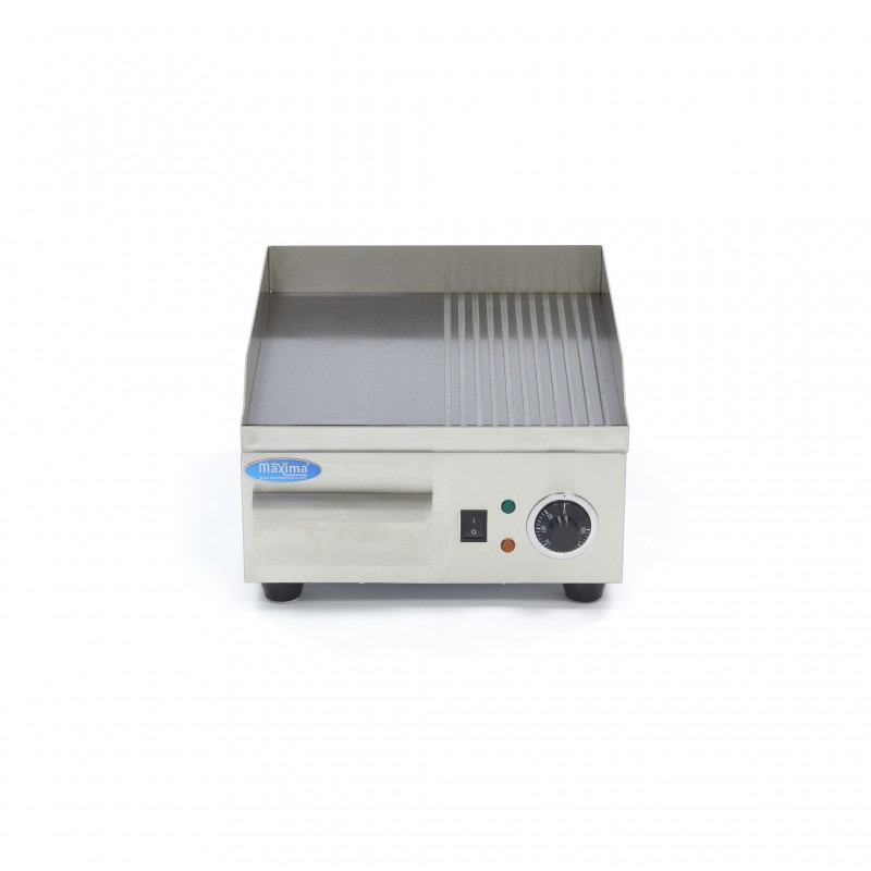 Comprar Plancha ranurada y lisa 36 cm con bandeja de goteo en Pepebar