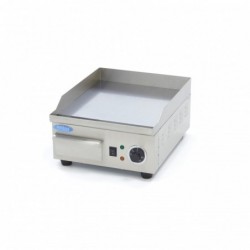 Plancha cromo lisa 36 cm con bandeja de goteo - Catálogo Plancha Industrial