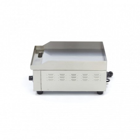 Comprar Plancha cromo lisa 36 cm con bandeja de goteo en Pepebar