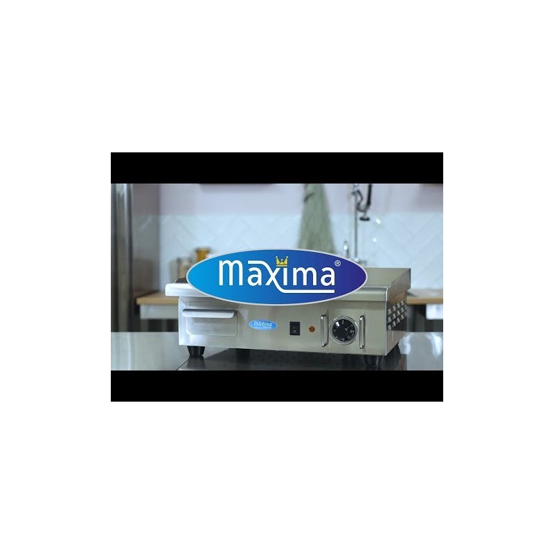 Comprar Plancha cromo lisa 36 cm con bandeja de goteo en Pepebar