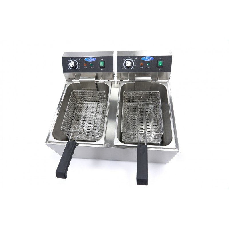 Freidora 2 cestas de 11 litros hasta 2,8kg de patatas fritas Comprar Freidora 2 cestas de 11 litros hasta 2,8kg de patatas fritas en Pepebar