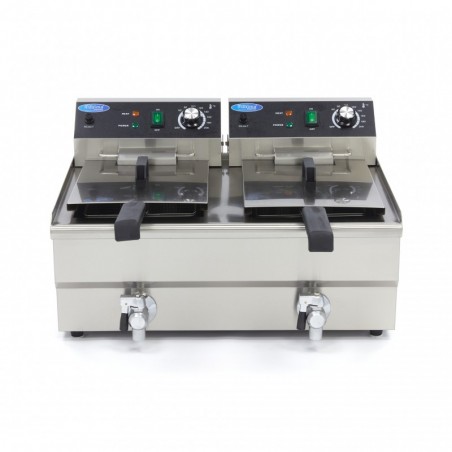 Comprar Freidora 2 cestas de 13 litros con grifo de vaciado en Pepebar