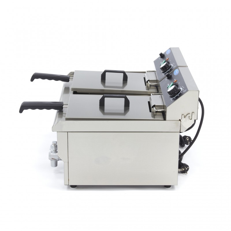 Comprar Freidora 2 cestas de 13 litros con grifo de vaciado en Pepebar