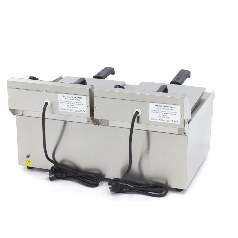 Comprar Freidora 2 cestas de 13 litros con grifo de vaciado en Pepebar