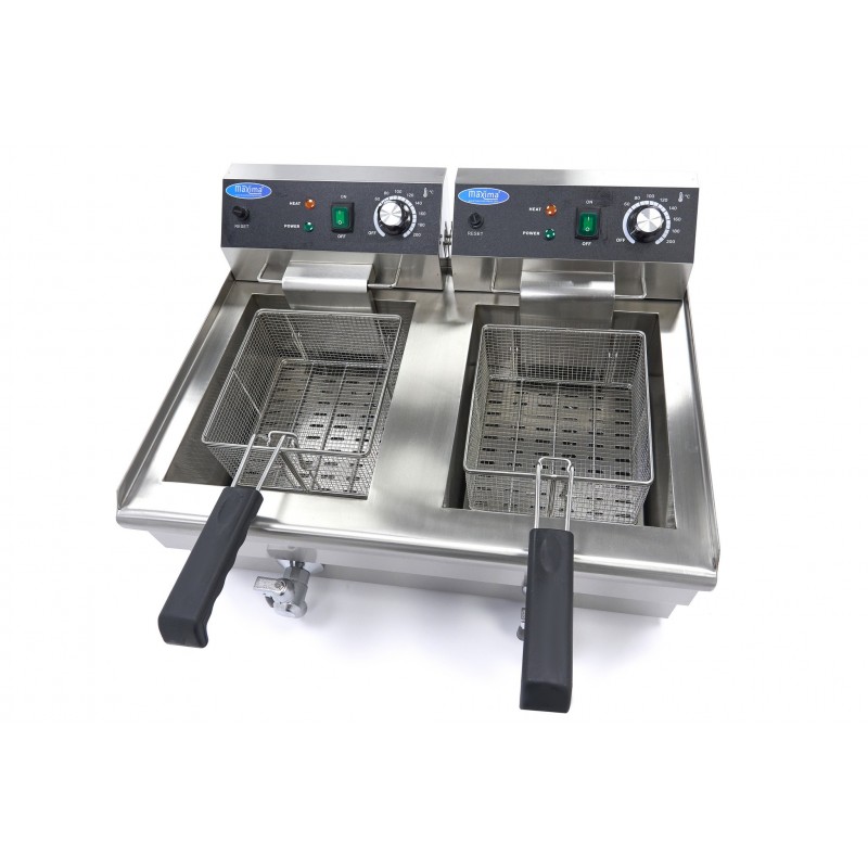 Comprar Freidora 2 cestas de 13 litros con grifo de vaciado en Pepebar