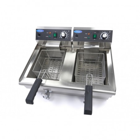 Comprar Freidora 2 cestas de 13 litros con grifo de vaciado en Pepebar