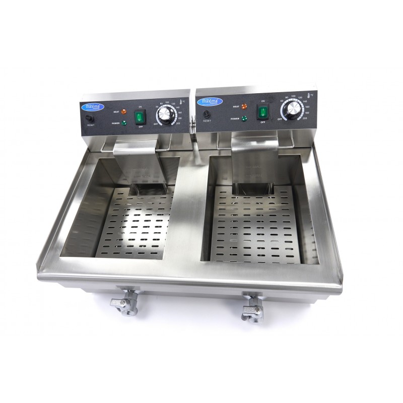 Comprar Freidora 2 cestas de 13 litros con grifo de vaciado en Pepebar