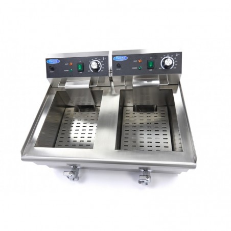 Comprar Freidora 2 cestas de 13 litros con grifo de vaciado en Pepebar