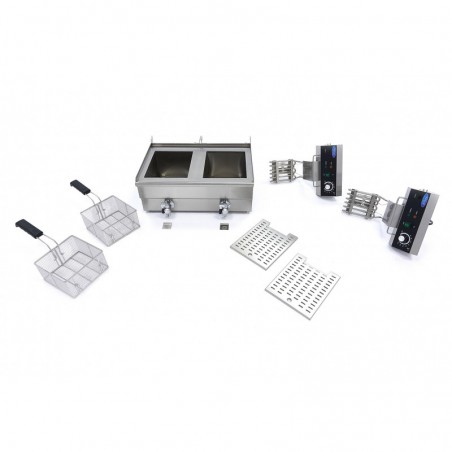 Comprar Freidora 2 cestas de 13 litros con grifo de vaciado en Pepebar