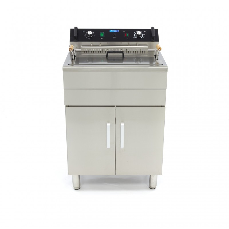 Comprar Freidora 30 litros 1 cesta con grifo de vaciado y soporte en Pepebar