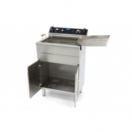 Comprar Freidora 30 litros 1 cesta con grifo de vaciado y soporte en Pepebar