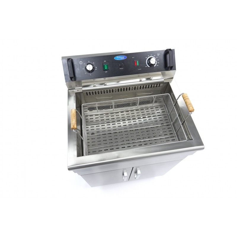 Comprar Freidora 30 litros 1 cesta con grifo de vaciado y soporte en Pepebar