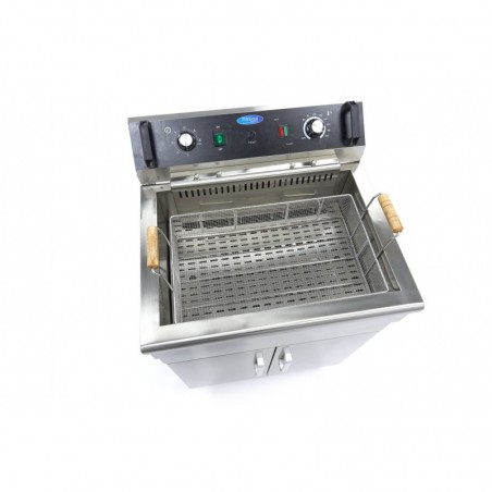 Comprar Freidora 30 litros 1 cesta con grifo de vaciado y soporte en Pepebar