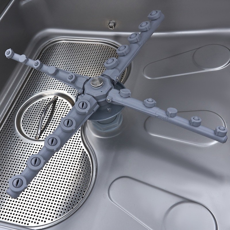 Comprar Lavavajillas de capota 50 x 50 cm con bomba de abrillantador y bomba de jabón pantalla digital 400v en Pepebar