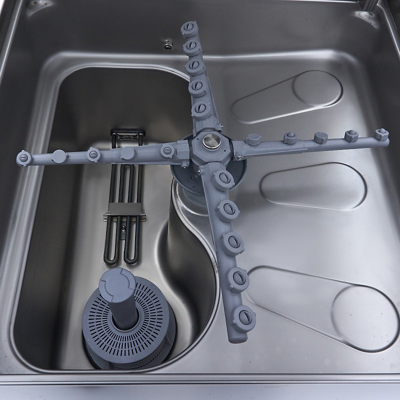 Comprar Lavavajillas de capota 50 x 50 cm con bomba de abrillantador y bomba de jabón pantalla digital 400v en Pepebar