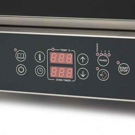 Comprar Horno de vapor combinado para 4 bandejas GN 1/1 y 60 x 40 cm pantalla digital 1 ventilador en Pepebar