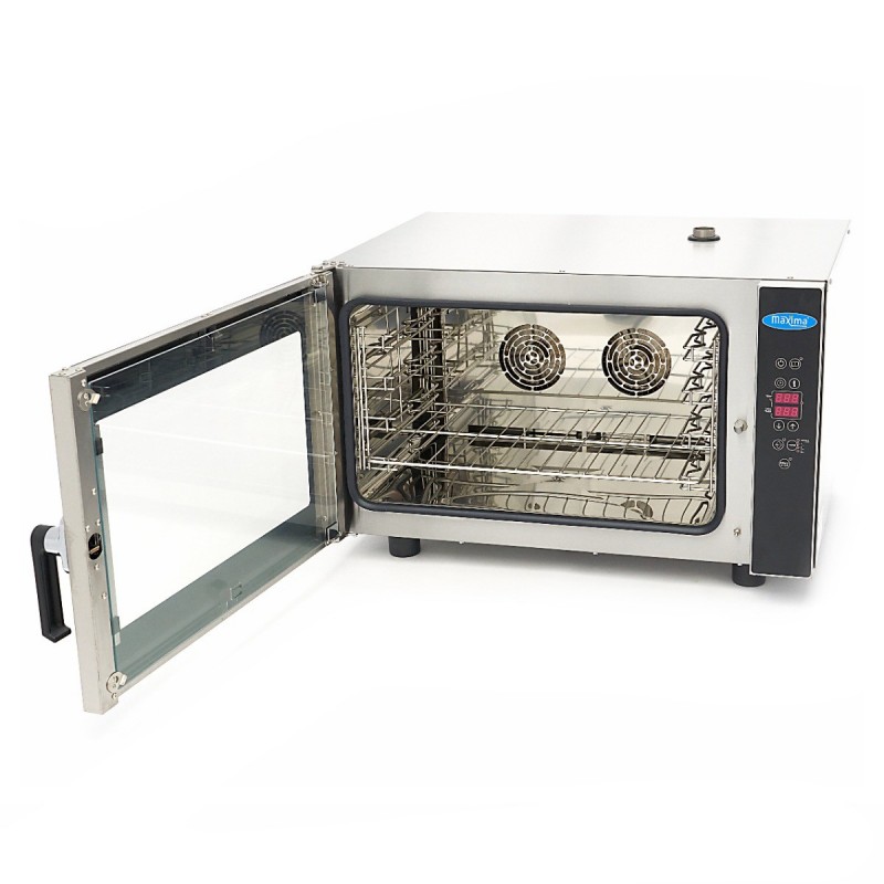 Comprar Horno de vapor combinado para 4 bandejas GN 1/1 y 60 x 40 cm pantalla digital 2 ventiladores en Pepebar