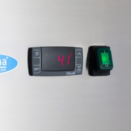 Comprar Frigorífico 700 litros 3 estantes regulables GN 2/1 con ruedas acero inoxidable en Pepebar