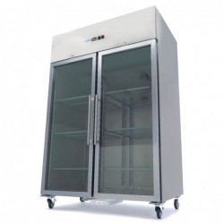 Frigorífico expositor 1400 litros 6 estantes GN 2/1 acero inoxidable