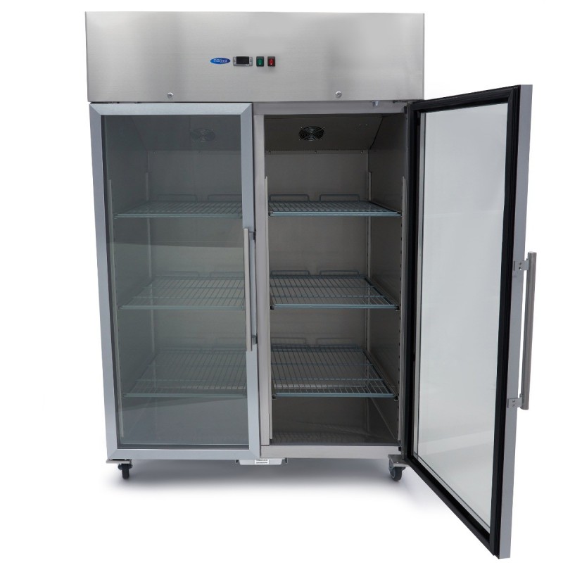 Comprar Frigorífico expositor 1400 litros 6 estantes GN 2/1 acero inoxidable en Pepebar