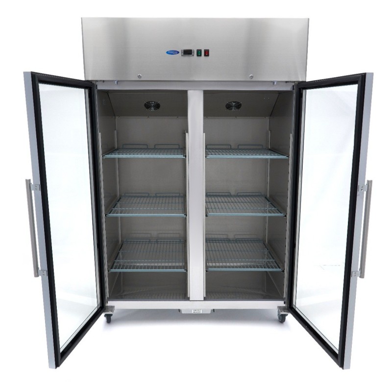 Comprar Frigorífico expositor 1400 litros 6 estantes GN 2/1 acero inoxidable en Pepebar
