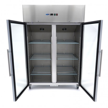 Comprar Frigorífico expositor 1400 litros 6 estantes GN 2/1 acero inoxidable en Pepebar