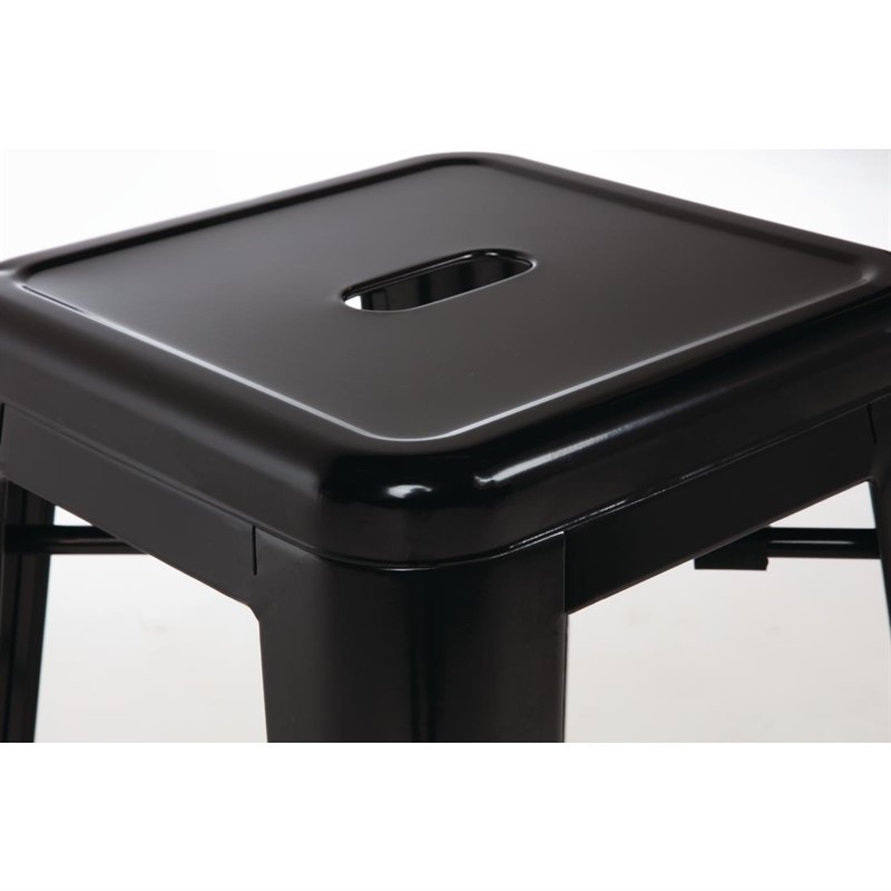Comprar Taburete acero negro Bistro Bolero DL881 en Pepebar