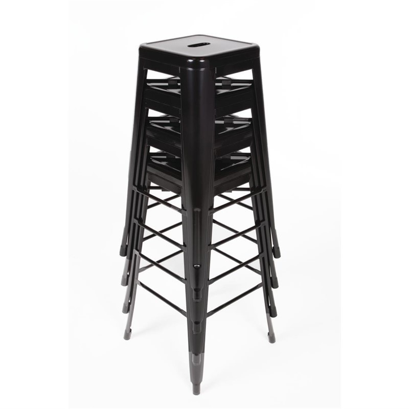 Comprar Taburete acero negro Bistro Bolero DL881 en Pepebar