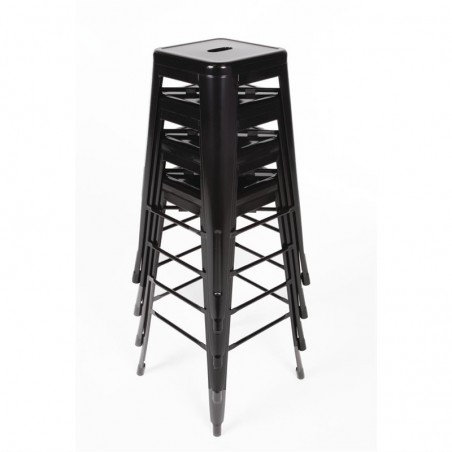 Comprar Taburete acero negro Bistro Bolero DL881 en Pepebar