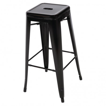 Comprar Taburete acero negro Bistro Bolero DL881 en Pepebar