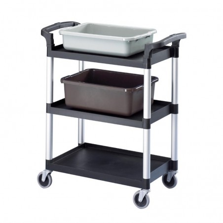 Comprar Carrito de servicio negro de 3 estantes Cambro CT349 en Pepebar