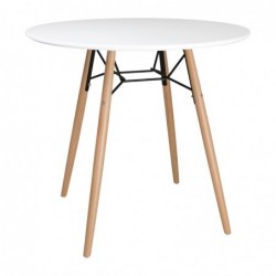 Mesa redonda blanca Bolero Arlo 798mm DB218