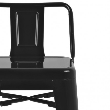 Comprar Taburete alto con respaldo negro de acero Bolero DL882 en Pepebar