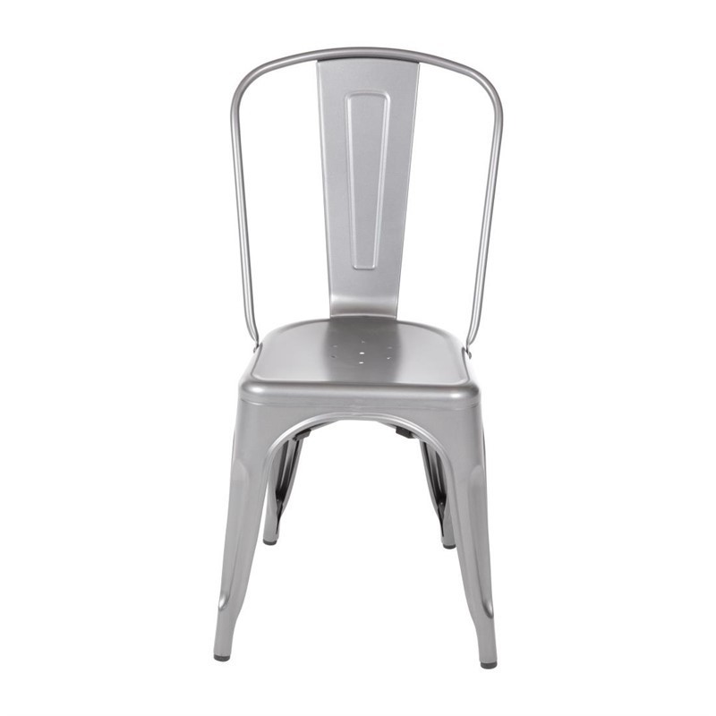 Silla metalizada gris oscuro de acero Bolero 4 unidades GL329 Comprar Silla metalizada gris oscuro de acero Bolero 4 unidades GL329 en Pepebar