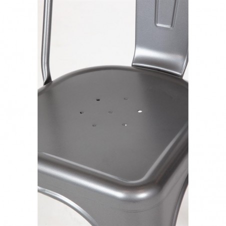 Silla metalizada gris oscuro de acero Bolero 4 unidades GL329 Comprar Silla metalizada gris oscuro de acero Bolero 4 unidades GL329 en Pepebar