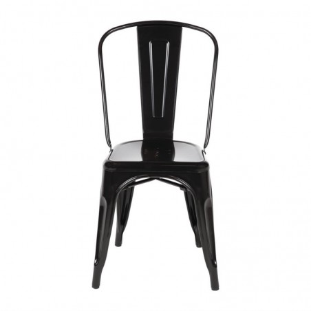 Juego de sillas negras de acero Bolero 4 unidades GL331 Comprar Juego de sillas negras de acero Bolero 4 unidades GL331 en Pepebar