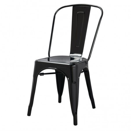 Juego de sillas negras de acero Bolero 4 unidades GL331 Comprar Juego de sillas negras de acero Bolero 4 unidades GL331 en Pepebar