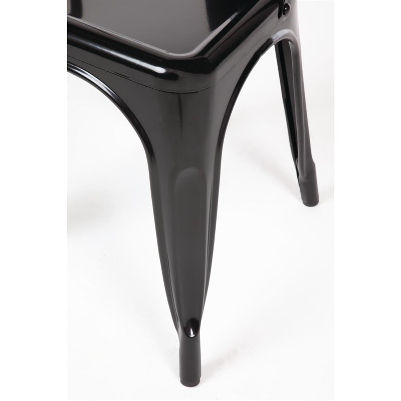 Juego de sillas negras de acero Bolero 4 unidades GL331 Comprar Juego de sillas negras de acero Bolero 4 unidades GL331 en Pepebar