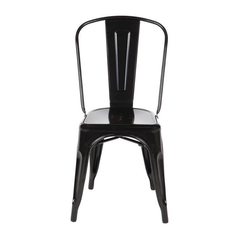 Juego de sillas negras de acero Bolero 4 unidades GL331 Comprar Juego de sillas negras de acero Bolero 4 unidades GL331 en Pepebar