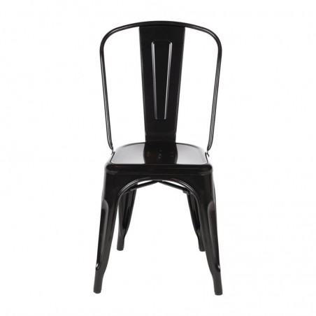 Juego de sillas negras de acero Bolero 4 unidades GL331 Comprar Juego de sillas negras de acero Bolero 4 unidades GL331 en Pepebar
