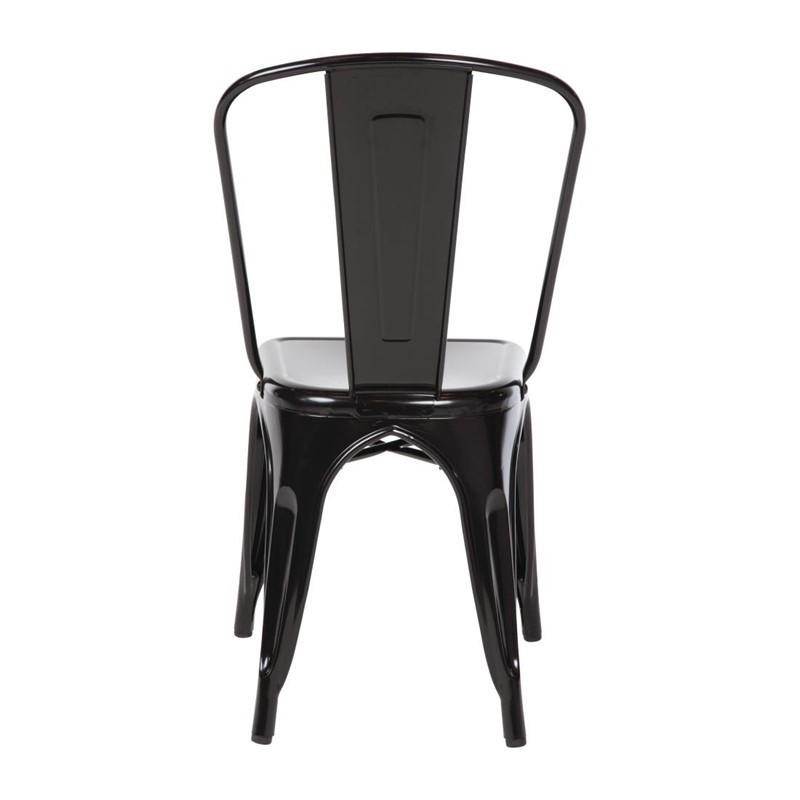 Juego de sillas negras de acero Bolero 4 unidades GL331 Comprar Juego de sillas negras de acero Bolero 4 unidades GL331 en Pepebar